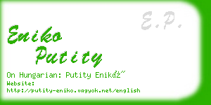 eniko putity business card